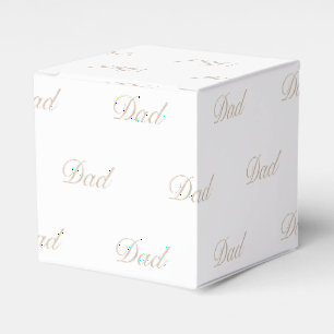 Vater weiß & beige braun, kundenspezifische Skript Geschenkschachtel