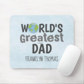 Vater Weltbest Moderne Typografie Mousepad (Mit Mouse)