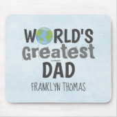 Vater Weltbest Moderne Typografie Mousepad (Vorne)