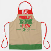 Vater - Weltbester Pizza-Koch - Tricolor in tan Schürze (Vorderseite)