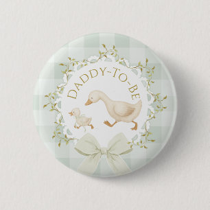 Vater werdender Silly Goose Sage Green Babyparty-A Button