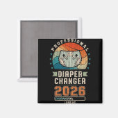 Vater werdender zukünftiger Papa, werdender Vater Magnet (Vorderseite/Rückseite)