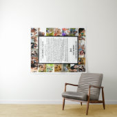 Vater Wertschätzung | Vatertag 22 FotoCollage Wandteppich (Beispiel (Horizontal))