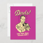 Vater: Wie eigener privater Geldautomat Postkarte (Vorne/Hinten)