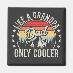 Vater wie ein Großvater nur Cooler Retro-Platz Magnet