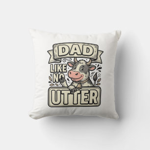Vater wie keine andere lustige Kuh Vintage Vektor  Kissen