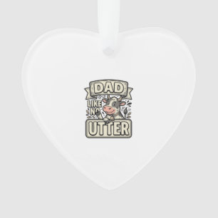 Vater wie keine andere lustige Kuh Vintage Vektor Ornament