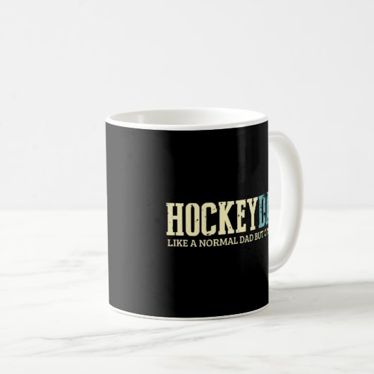 Vater wie normaler Vater, aber Cooler Hockey Vater Kaffeetasse (VorderseiteRechts)
