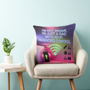 Vater WiFi Password Kontrolle Funny Father Gift Kissen