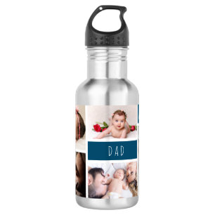 Vater Wir Liebe Sie Foto Collage Personalisiert Edelstahlflasche
