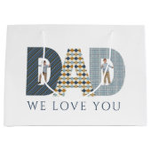 Vater Wir Liebe Sie Foto Geschenktasche Große Geschenktüte (Vorderseite)