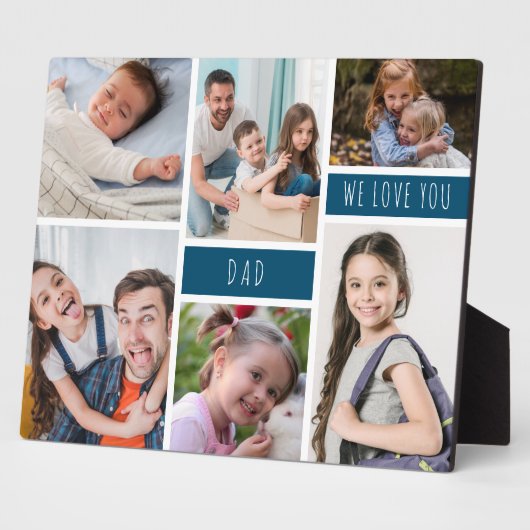Vater Wir Liebe Sie FotoCollage Fotoplatte (Seite)