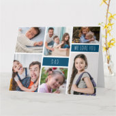 Vater Wir Liebe Sie FotoCollage Karte (Gelbe Blume)