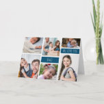 Vater Wir Liebe Sie FotoCollage Karte<br><div class="desc">Moderne Foto Collage Card. Design verfügt über 6 Foto und Vater Wir Liebe Sie In trendiger Schrift auf einem Marineschirm. Perfektes Geschenk für Väter Tag,  Weihnachten oder Geburtstag etc.</div>