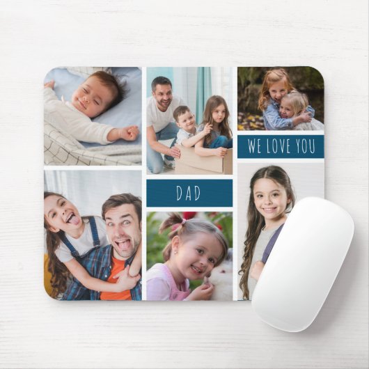 Vater Wir Liebe Sie FotoCollage Mousepad (Mit Mouse)