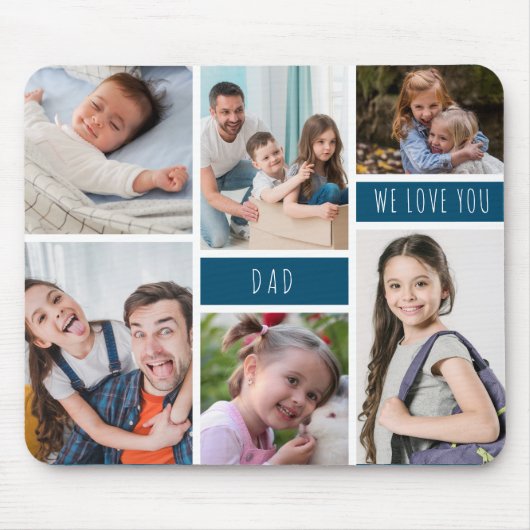 Vater Wir Liebe Sie FotoCollage Mousepad (Vorne)