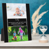 Vater Wir Liebe Sie Gedicht Schwarz-Weiß-Foto Fotoplatte (Seite)