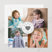 Vater Wir Liebe Sie Herzfoto Collage (Vorne/Hinten)