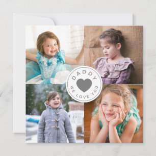 Vater Wir Liebe Sie Herzfoto Collage