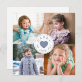 Vater Wir Liebe Sie Herzfoto Collage (Vorne/Hinten)