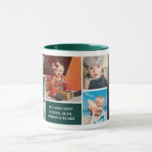 Vater Wir Liebe Sie Jäger Green Custom Foto Collag Tasse (Zentrum)