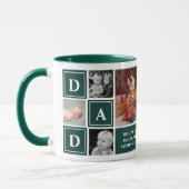 Vater Wir Liebe Sie Jäger Green Custom Foto Collag Tasse (Links)
