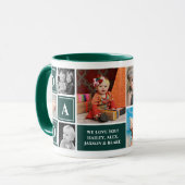 Vater Wir Liebe Sie Jäger Green Custom Foto Collag Tasse (Vorderseite Links)