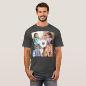 Vater Wir Liebe Sie Kinder 4 FotoCollage T-Shirt (Vorne ganz)