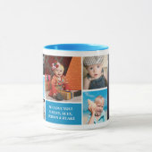 Vater Wir Liebe Sie Light Blue Custom Foto Collage Tasse (Zentrum)