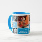 Vater Wir Liebe Sie Light Blue Custom Foto Collage Tasse (Vorderseite Links)