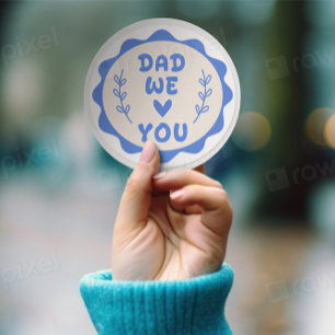 Vater Wir Liebe Sie Niedlich Vatertag für Geschenk Runder Aufkleber