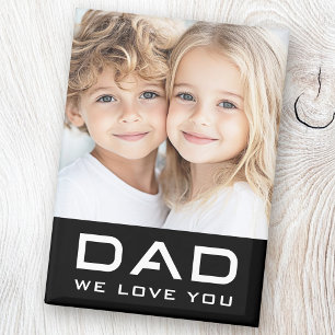 Vater wir Liebe Sie Vater's Day Foto schwarz Magnet