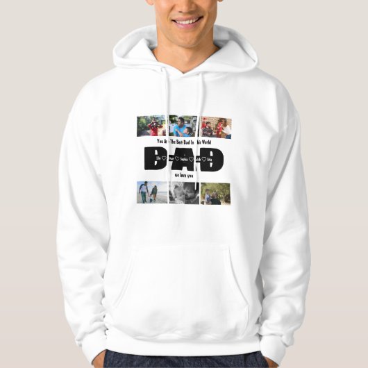 Vater, wir Liebe Sie - Vatertag 6 FotoCollage Hoodie (Vorderseite)
