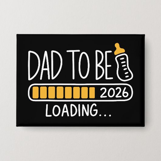 Vater wird 2026 zum Daddy befördert Neuer Vater Button (Vorderseite)