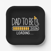 Vater wird 2026 zum Daddy befördert Neuer Vater Pappteller (Vorderseite)
