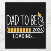 Vater wird 2026 zum Daddy befördert Neuer Vater Weinetikett (Einzelnes Label)