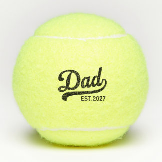Vater wird 2027 neuer Vater Baby-Ankündigung Tennisbälle