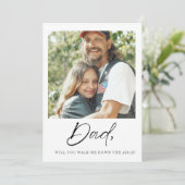 Vater wirst du mich durch die Aisle-Vaterbrücke la Einladung (Stehend Vorderseite)