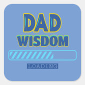 Vater Wisdom Loading Quadratischer Aufkleber (Vorderseite)