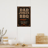 Vater-Witze BBQ Poster (Küche)