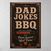 Vater-Witze BBQ Poster (Vorne)