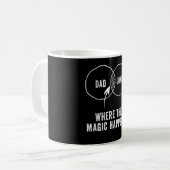 Vater Witze, wo die Magie passiert Kaffeetasse (Vorderseite Links)