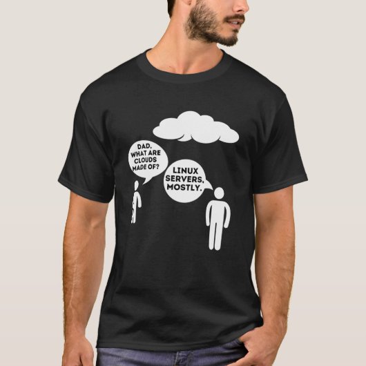 Vater Woraus bestehen Wolken? - Funny Programmer & T-Shirt (Vorderseite)