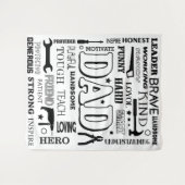 Vater Word Art, Vater Geschenk, Funny Quotes Vater Wandteppich (Vorderseite (Horizontal))