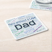 Vater Word Cloud Design Paper-Untersetzer Rechteckiger Pappuntersetzer (angewinkelt)