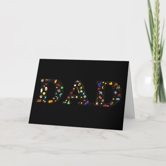 VATER Word Emoji Art Vathers Day Card Karte (Vorderseite)