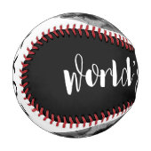 Vater World's Best Two Foto, Year and Name Baseball (Vorderseite Links)