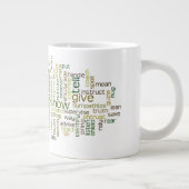 Vater-Wort-Wolken-Tasse Jumbo-Tasse (Rechts)