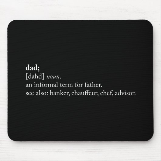 Vater - Wörterbuch-Definition Mousepad (Vorne)