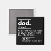 Vater-Wörterbuchdefinition - Funny Vaters Day Gift Magnet (Vorderseite/Rückseite)